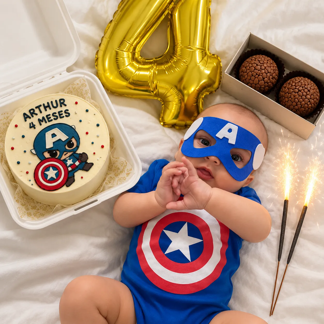 Kit mesversário com bento cake e docinhos personalizados — foto 2